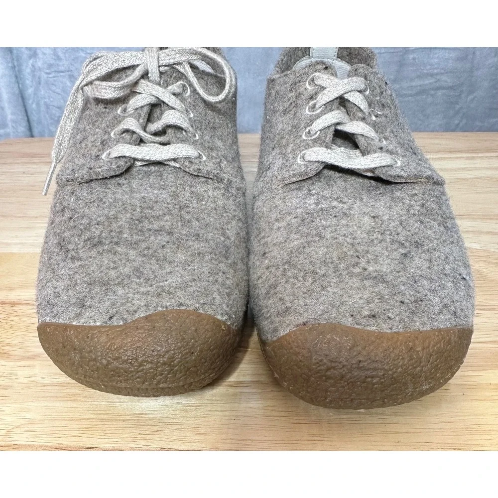 KEEN Mens Mossy Derby Shoes 11 Taupe Felt/Birch Recycled‎ Wool Comfort Casual